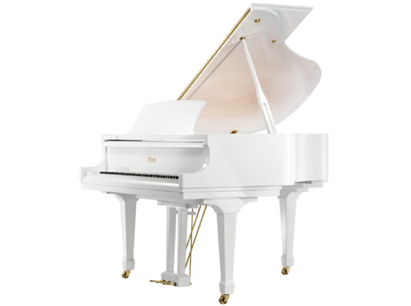 white baby grand piano steinway